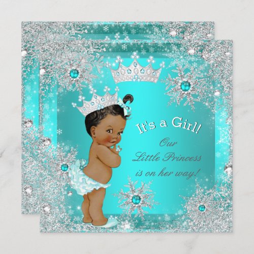 Princess Baby Shower Winter Wonderland Ethnic Invitation