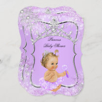 Princess Baby Shower Wonderland Lilac Blonde Invitation