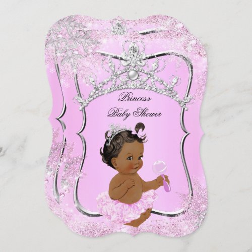 Princess Baby Shower Wonderland Pink Ethnic Invitation