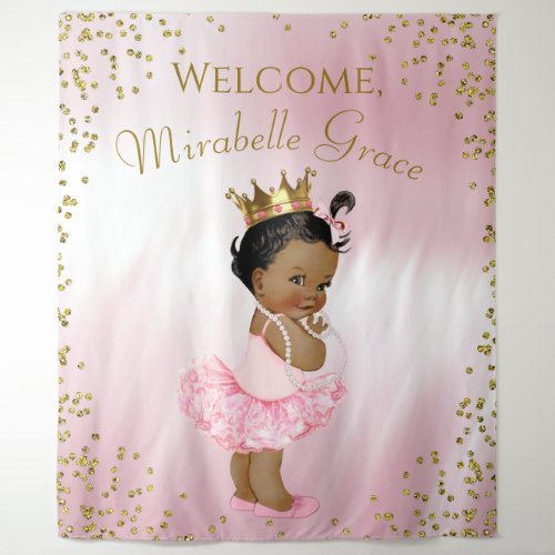 Princess Ballerina Baby Shower Backdrop Banner