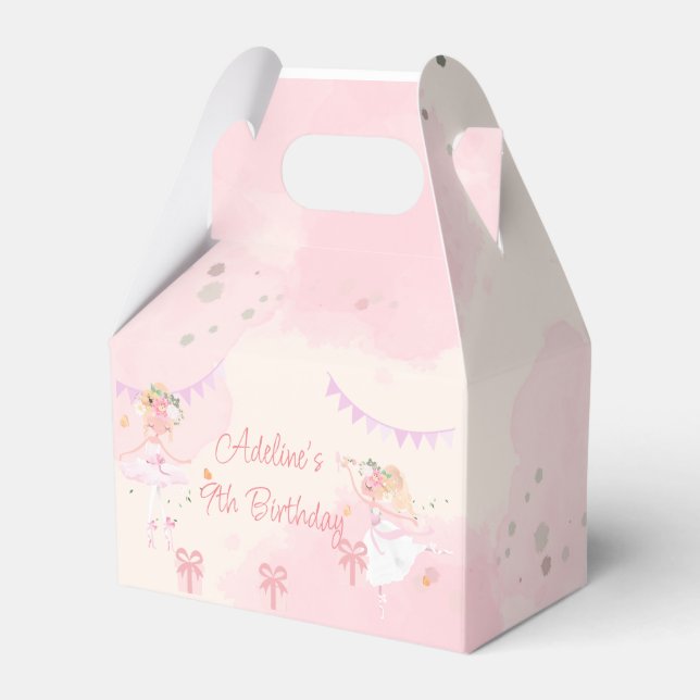 Princess Ballerina Birthday Favor Box (Front Side)