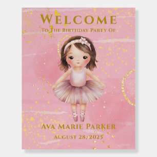 Princess Ballerina Birthday Party Welcome Sign