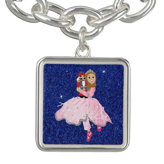 Princess Ballerina Brown Haired Charm Bracelet (Design)