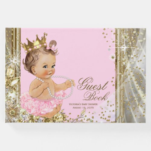 Princess Ballerina Girl Baby Shower Guest Book