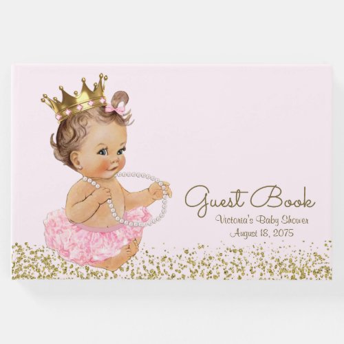 Princess Ballerina Girl Baby Shower Guest Book