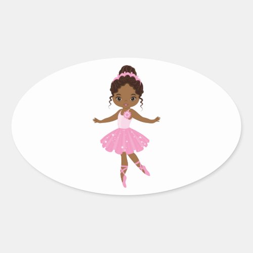 Princess Ballerina Oval Sticker