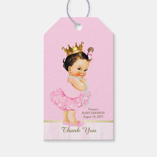 Princess Ballerina Pink Tutu Baby Shower Gift Tags