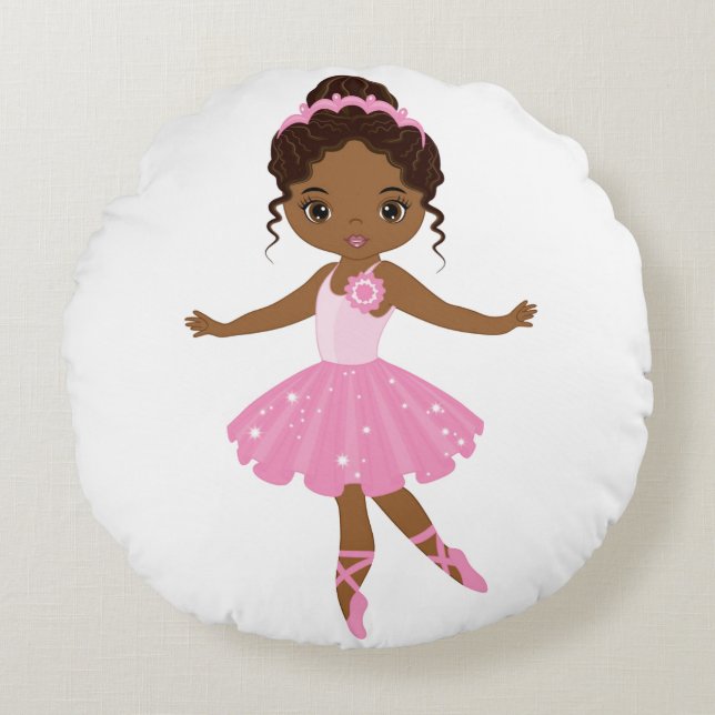 Princess Ballerina Round Pillow (Front)