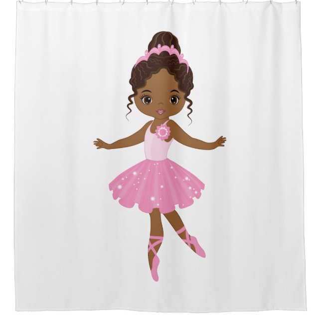 Princess Ballerina Shower Curtain (Front)