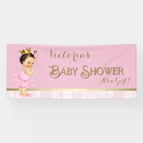 Princess Ballerina Tutu Pearl Baby Shower Banner