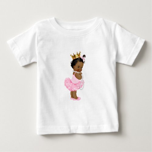 Princess Ballerina Tutu Pearls Ethnic Baby Girl Baby T_Shirt