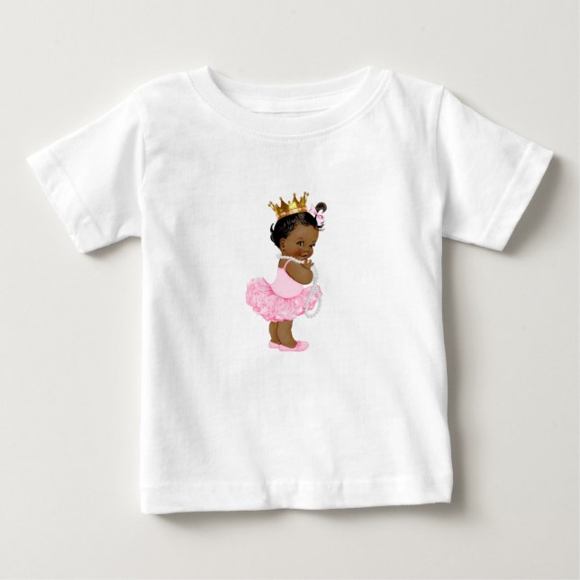 Princess Ballerina Tutu Pearls Ethnic Baby Girl Baby T-Shirt (Front)