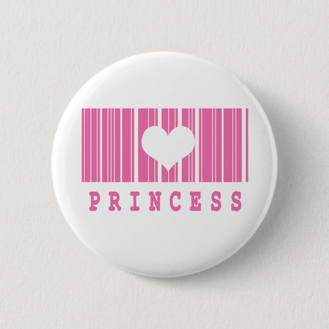 princess barcode design button (Front)