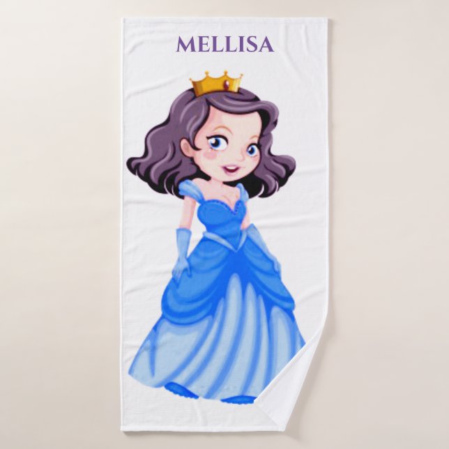 PRINCESS bath towel, personalized name. Bath Towel (Bath Towel)