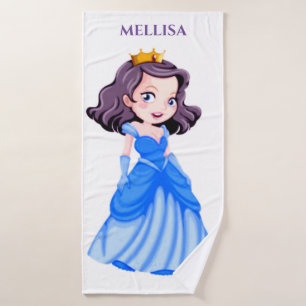 PRINCESS bath towel, personalized name. Towel