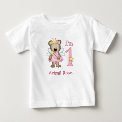Princess Bear 1st Birthday Baby T_Shirt