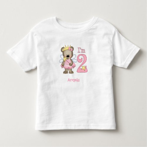 Princess Bear 2nd Birthday Toddler T_shirt