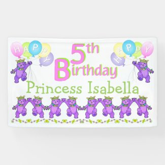 Princess Bear Custom 5th Birthday Party