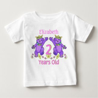 Princess Bears 2nd Birthday Custom Name