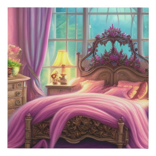  Princess Bedroom Graphic Faux Canvas Print