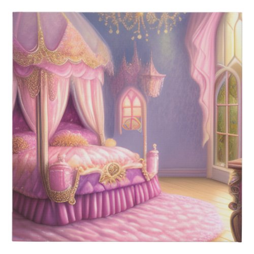  Princess Bedroom Graphic Faux Canvas Print