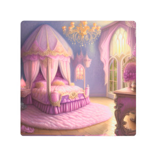 Princess Bedroom Graphic Metal Print