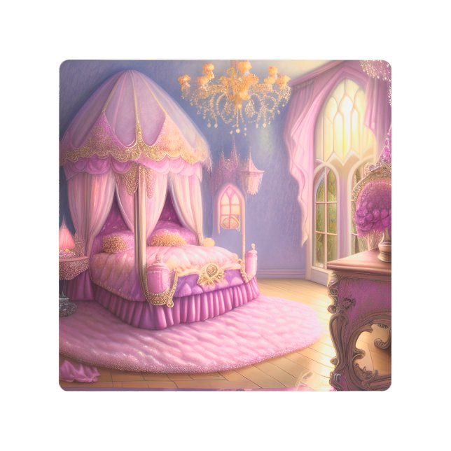  Princess Bedroom Graphic Metal Print (Front)