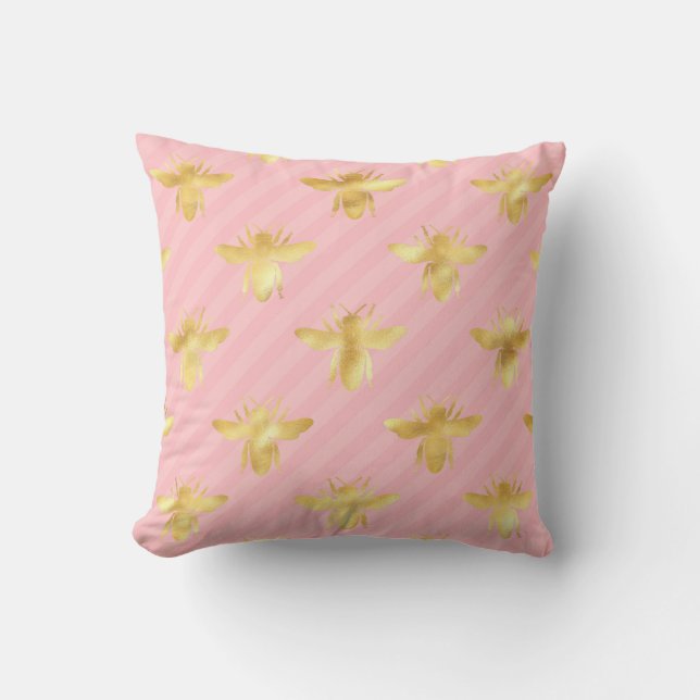 Princess Bee Series Design #7  Throw Pillow (Front)