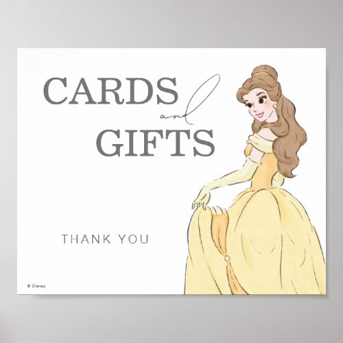 Princess Belle  Cards and Gifts Baby Shower Poster