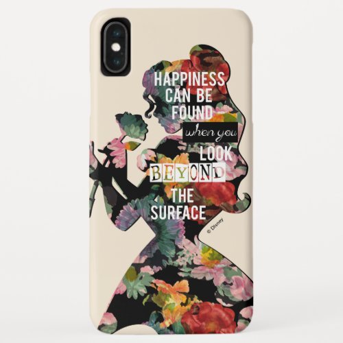 Princess  Belle Floral Silhouette iPhone XS Max Case