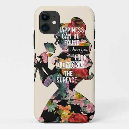 Princess | Belle Floral Silhouette Iphone 11 Case