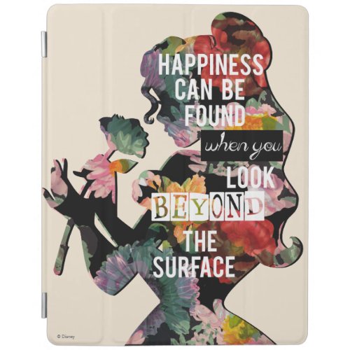 Princess  Belle Floral Silhouette iPad Smart Cover