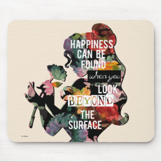 Princess | Belle Floral Silhouette Mouse Pad