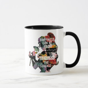 Princess Belle Floral Silhouette Mug