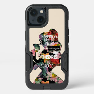 Princess Belle Floral Silhouette iPhone 13 Case