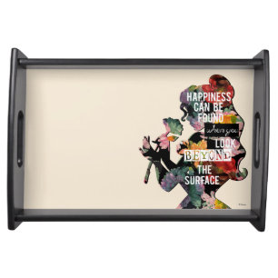 Princess Belle Floral Silhouette Serving Tray