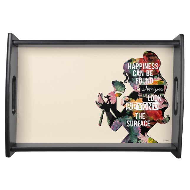 Princess | Belle Floral Silhouette Serving Tray (Front)