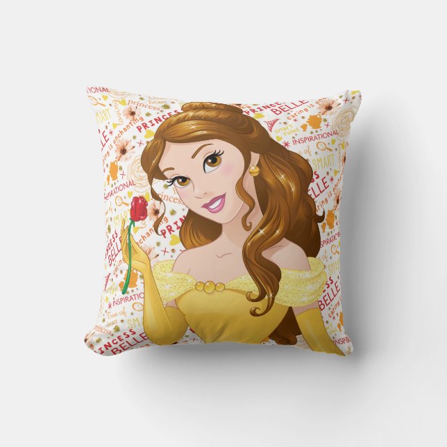 Princess Belle Throw Pillow (Front)