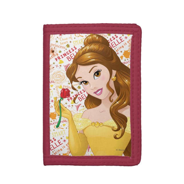 Princess Belle Tri-fold Wallet (Front Vertical)