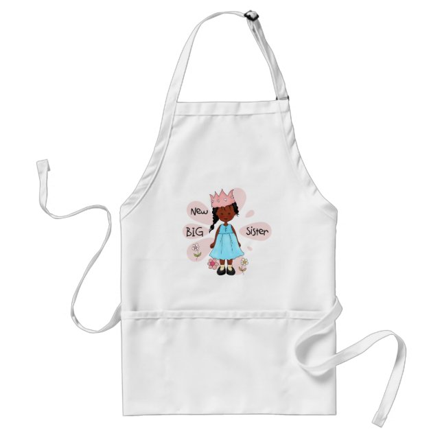Princess Big Sister African American Adult Apron (Front)