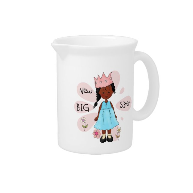 Princess Big Sister African American Drink Pitcher (Right)