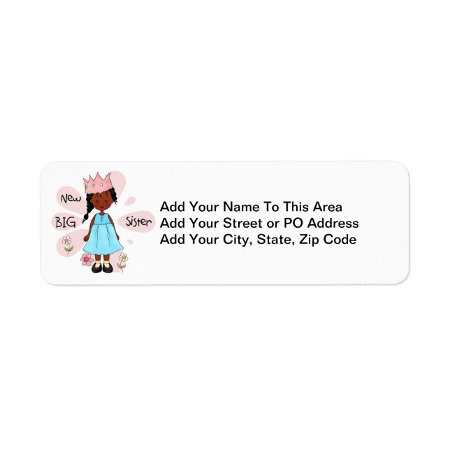 Princess Big Sister African American Label (Front)