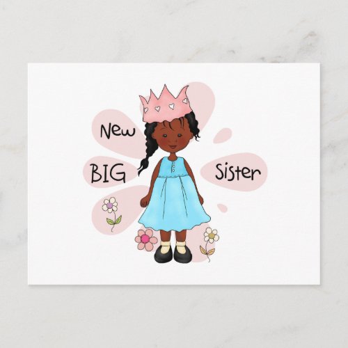 Princess Big Sister African American Postcard