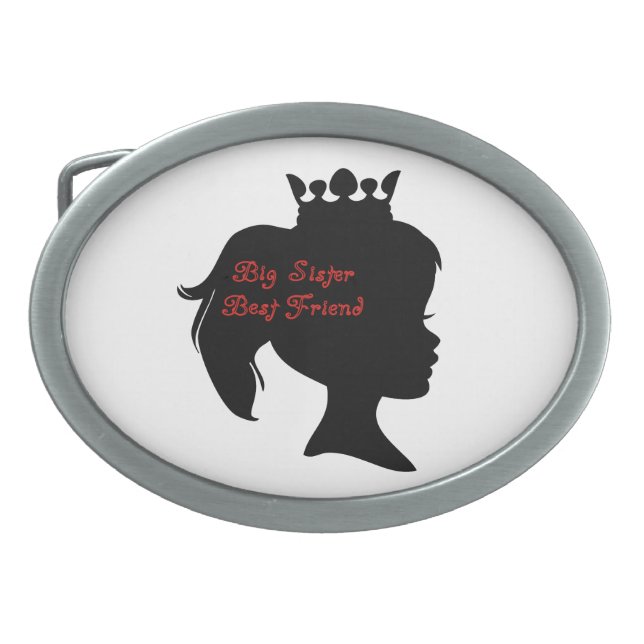 Princess Big Sister Best Friend Belt Buckle (Front)