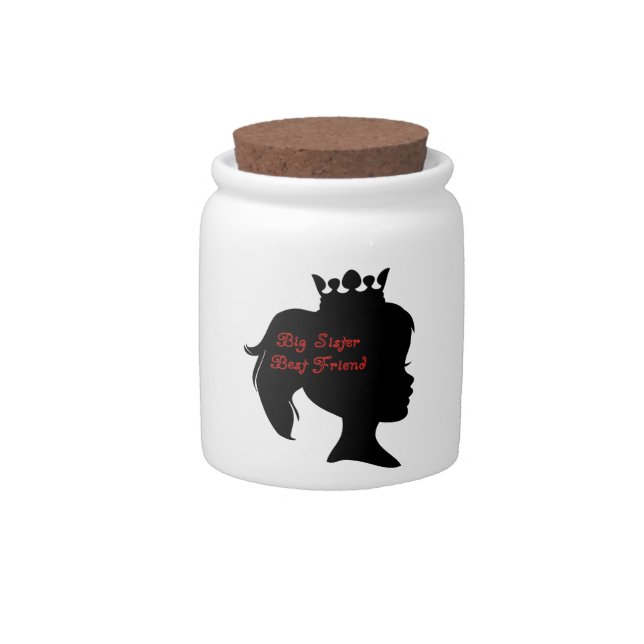 Princess Big Sister Best Friend Candy Jar (Front)