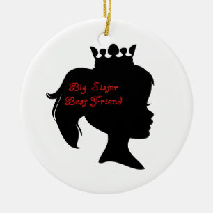 Princess Big Sister Best Friend Ceramic Ornament