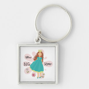 Princess Big Sister Brown Hair Keychain