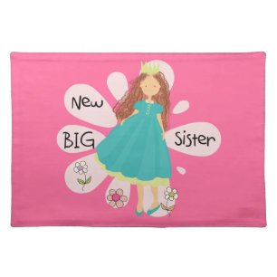 Princess Big Sister Brown Hair Placemat