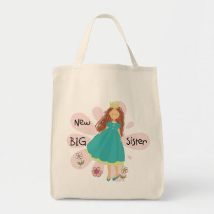 Princess Big Sister Brown Hair Tote Bag