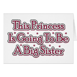 Princess Big Sister Cards
